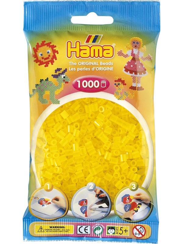 Hama Ironing beads yellow transparent 1000 pcs