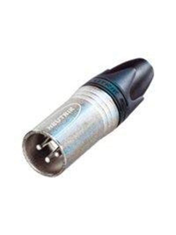 Neutrik NC3MXX XLR 3-pins (m) connector / zwart/grijs