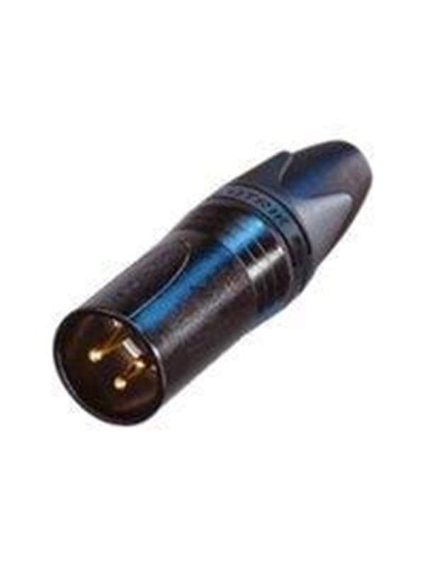 Neutrik NC3MXX-B XLR 3-pins (m) connector - verguld / zwart