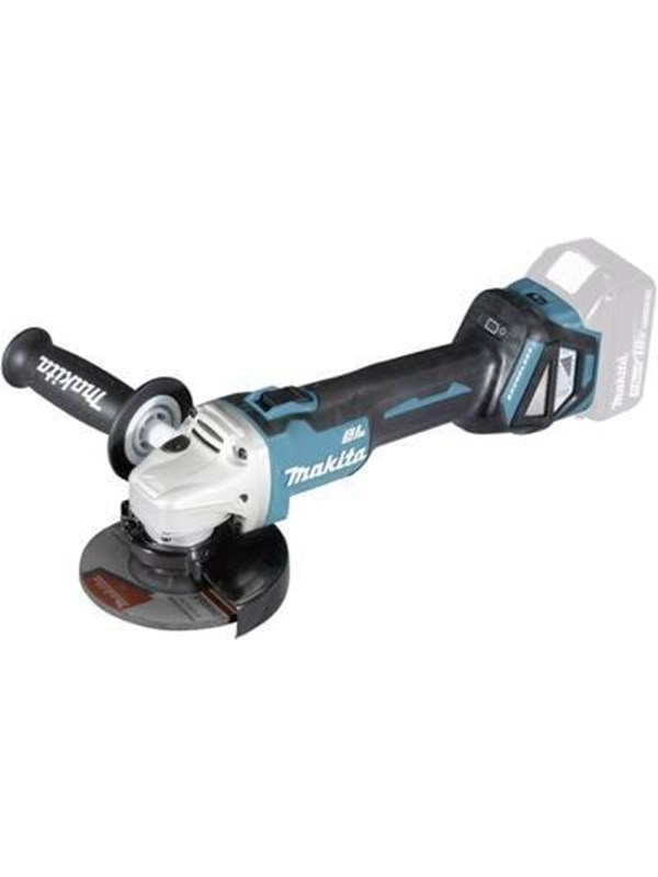 Makita Akku-Winkelschleifer DGA511Z 18V Ø125mm solo, ohne Akku+Ladegerät, mit Zubehör DGA511Z Haakse accuslijper 125 mm Zonder accu 18 V