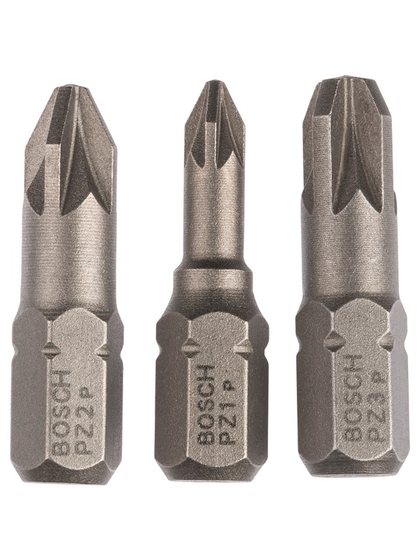 Bosch BITS PZ1/2/3 L:25MM 3 STUKS