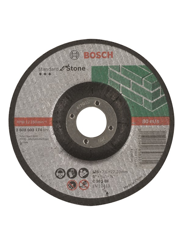 Bosch SKÆRESKIVE STEN 125X2.5MM KRØP STD