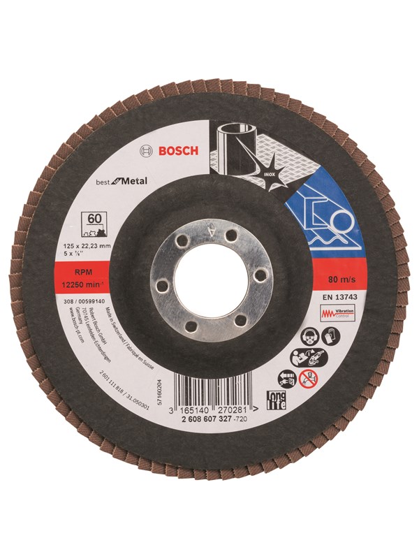 Bosch LAMELSLIBESK BLUEMET TOP Ø125 K60 FLAD