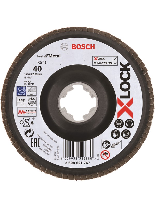 Bosch PRO X571 X-Lock lamellenschijf 125 mm G40 - 2608621767