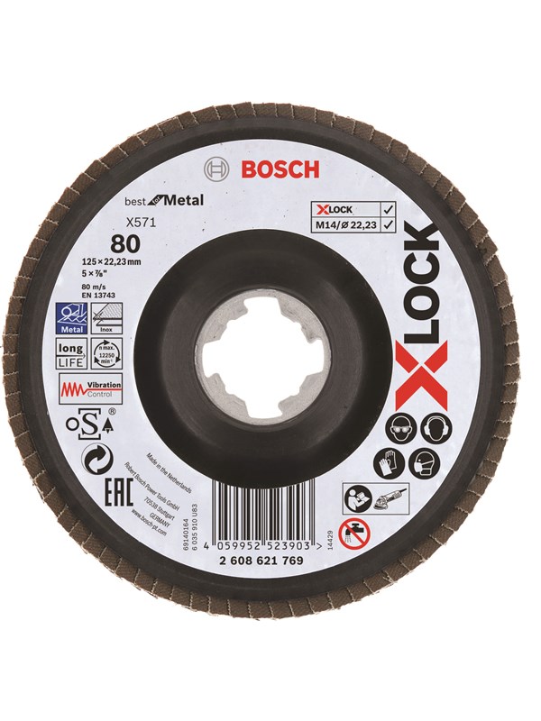 Bosch LAMELSLIBESKIVE XLOCK SKRÅ BFM 125 K80