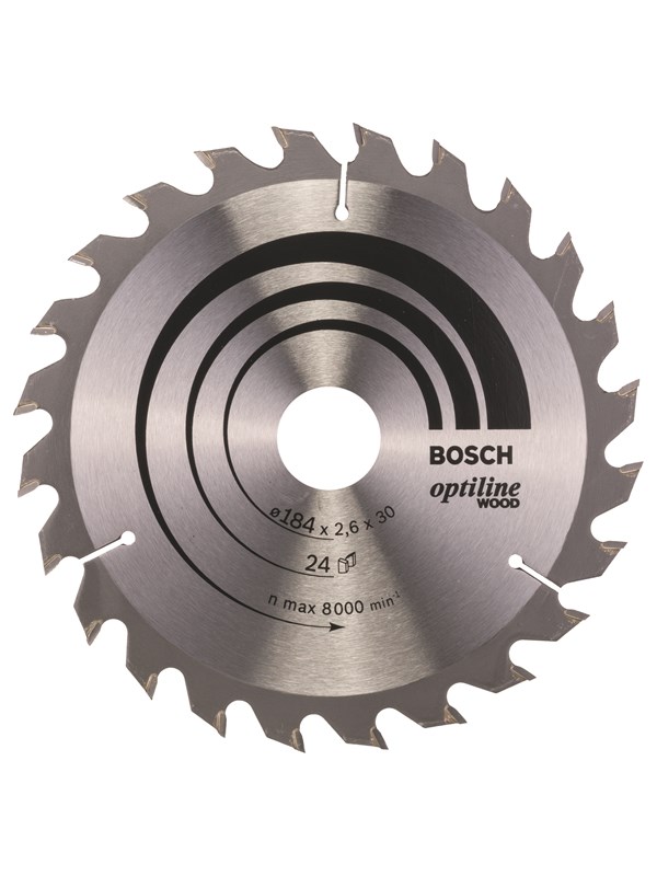 Bosch RUNDSAVKL.OPTILINE 184X2.6X30MM 24T