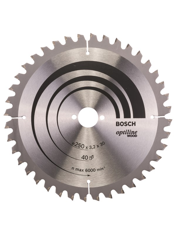 Bosch KAP & GERINGSAVKL 250X3.2X30MM 40 TDR