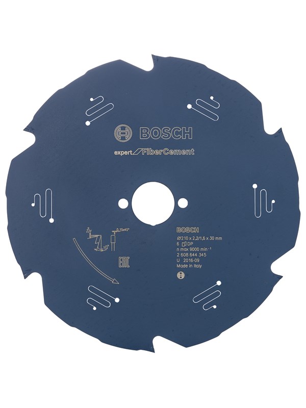 Bosch RUNDSAVKL 210X30X2.2MM 6T EXP FIBER CEME