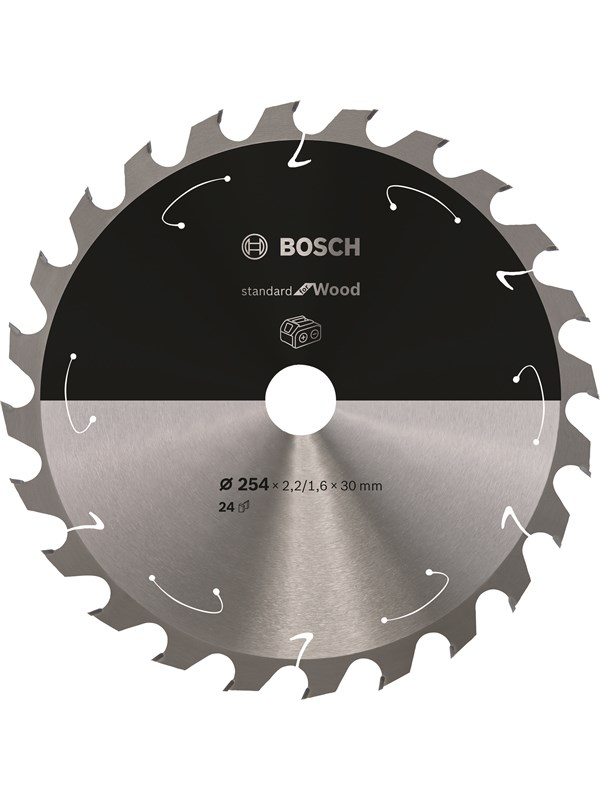 Bosch PRO Wood snoerloos zaagblad voor cirkelzagen 254 x 2,2 x 30 mm 2608837733