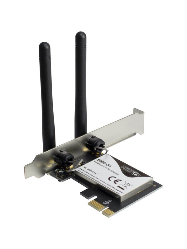 Inter-Tech DMG-31 Wi-Fi 4 PCIe Adapter - 300 Mbps
