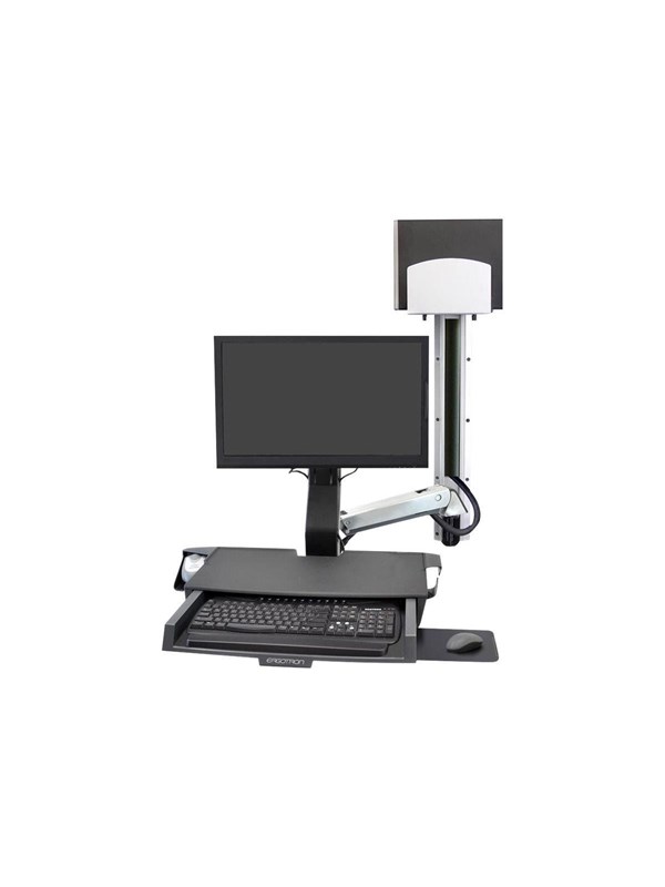 Ergotron SV Combo System with Worksurface & Pan Gemiddeld CPU Houder - Montage kit (Lift and Pivot)