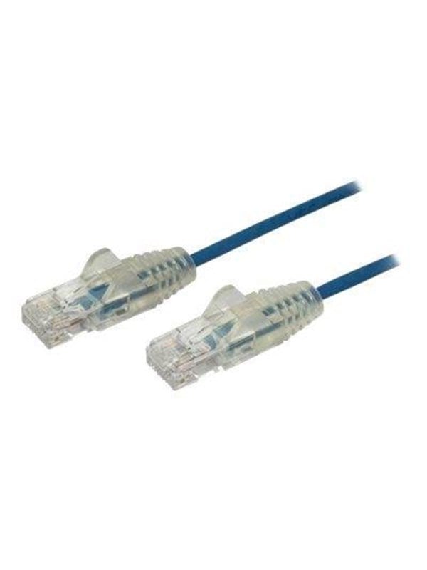 StarTech.com 2.5m CAT6 Cable - Blue Slim CAT6 Patch Cord - Snagless - LSZH - patch cable - 2.5 m - blue - Blauw - 2.5m