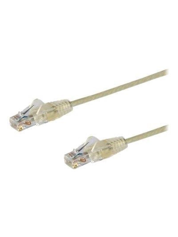StarTech.com 2.5m CAT6 Cable - Grijs Slim CAT6 Patch Cord - Snagless - LSZH - patch cable - 2.5 m - Grijs - Grijs - 2.5m