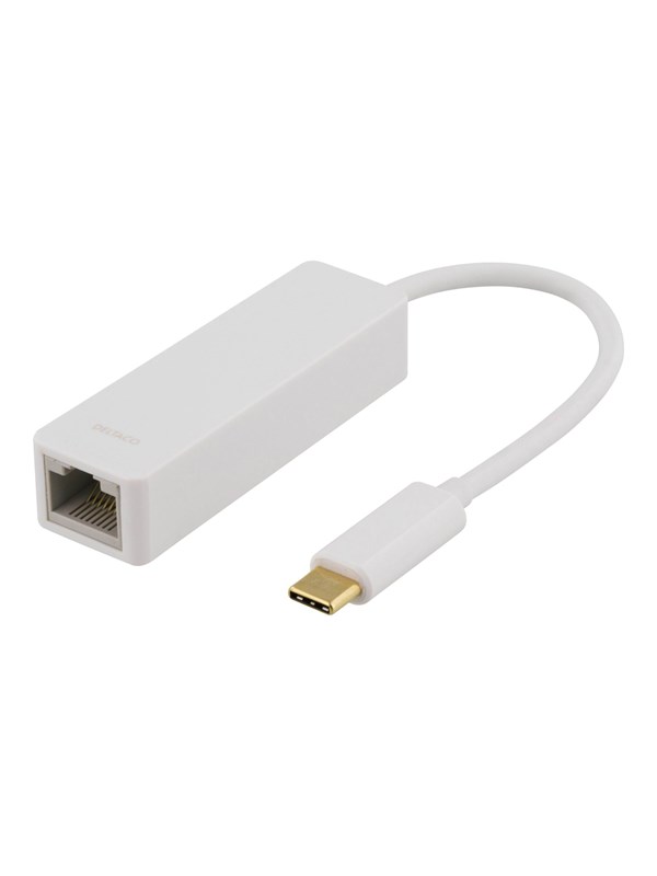 Deltaco USB 3.1 netwerkadapter 1xRJ45 1xUSB-C