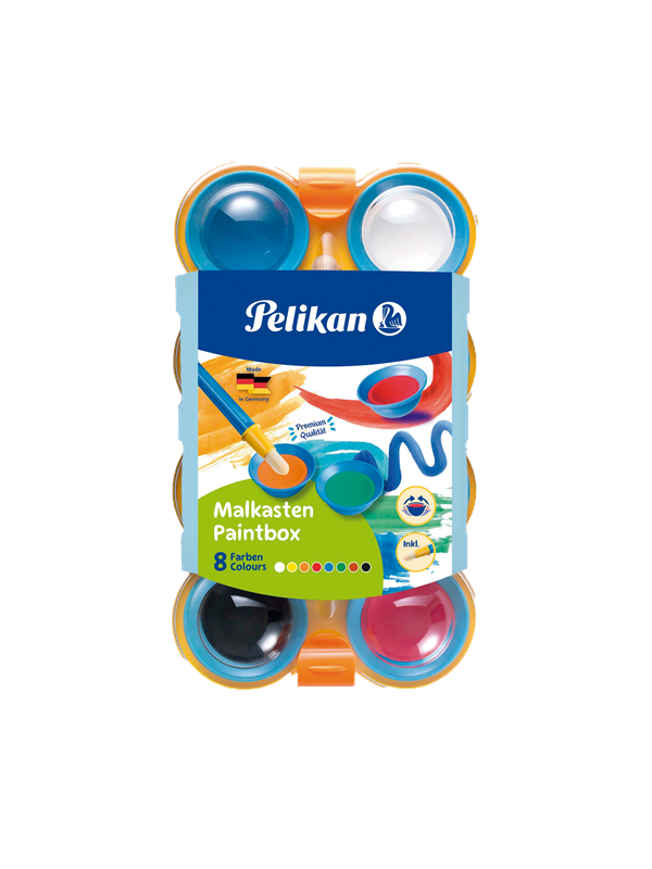 Pelikan SCHILDOOS 8 KLEUREN + KWAST 723122