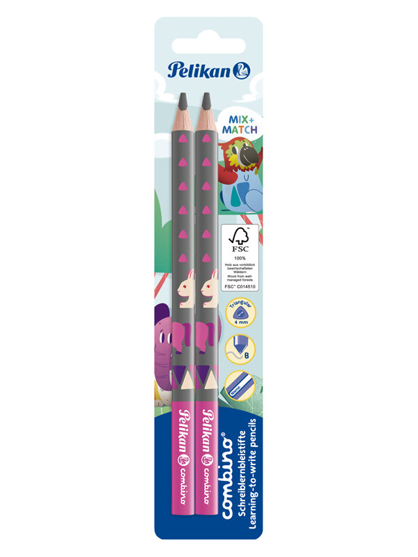 Pelikan learning to write pencil combino 2/B2 pcs. blister