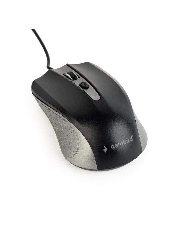 Gembird MUS-4B-01-GB - Muis - USB - Ruimte Grijs/zwart - Muis - Optisch - 4 knoppen - Grijs