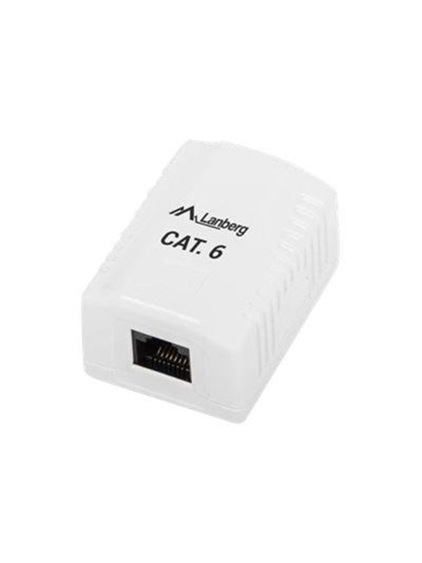 Lanberg - Lanberg opbouwdoos met 1 x RJ45 Cat.6 UTP niet afgeschermd