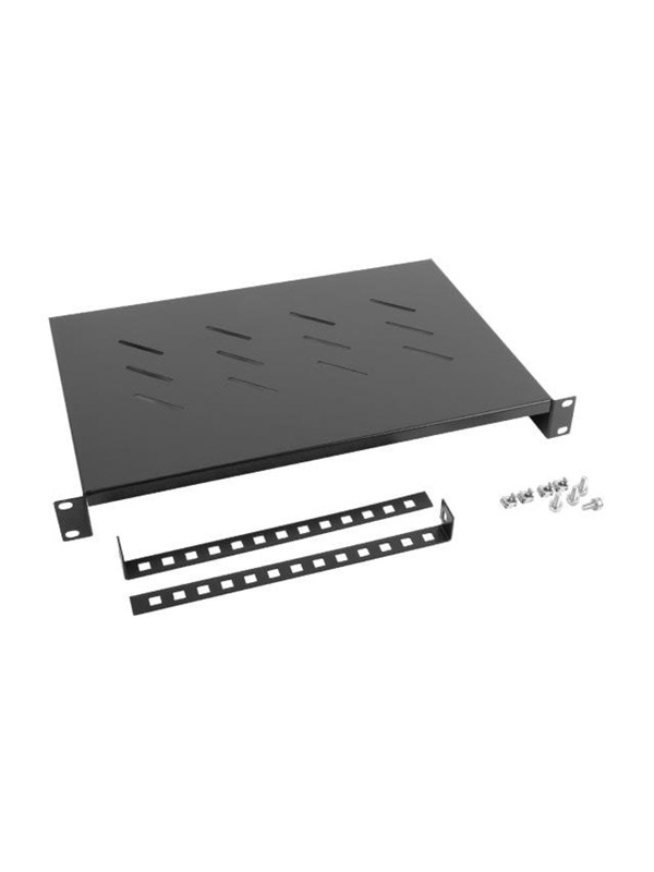 Lanberg AK-1004-B 19" Vaste Plank 1U 483x300mm Max Belasting 25kg