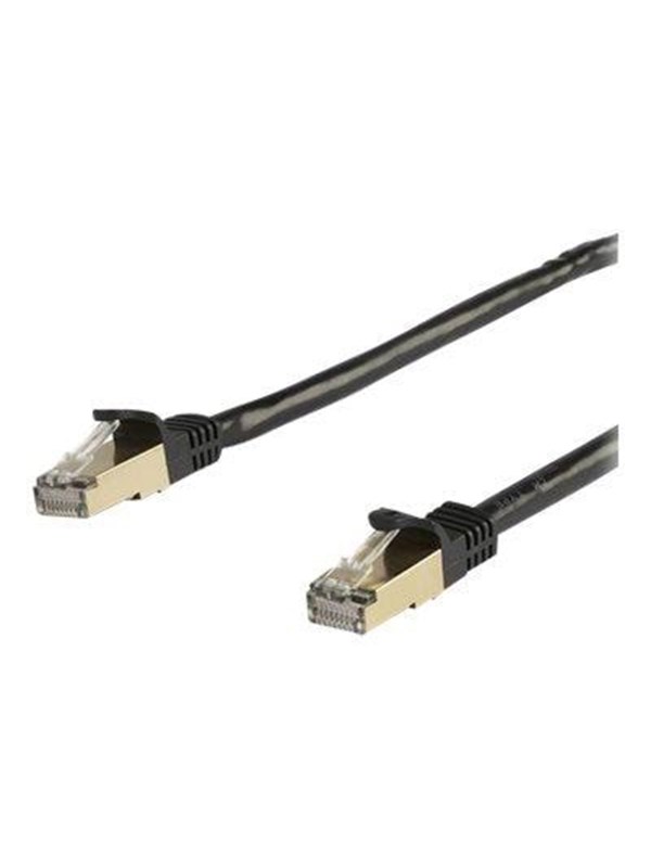 StarTech.com 7m CAT6a Ethernet Cable - Zwart RJ45 Shielded Cable Snagless - patch cable - 7 m - Zwart - Zwart - 7m