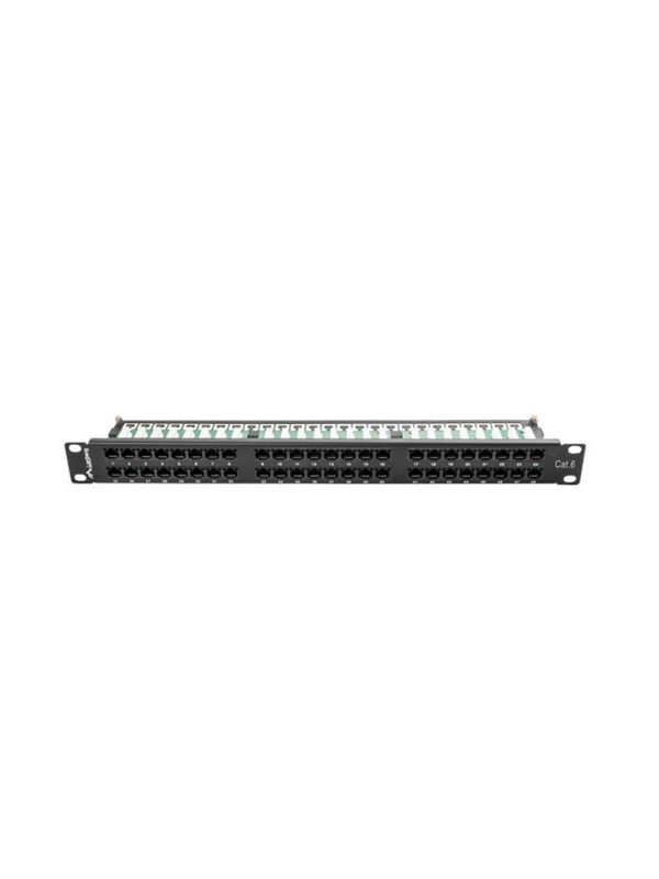 Lanberg PPU6-1048-B 48-Port 1U 19" Cat.6 UTP Patch Panel Black