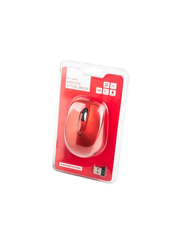 MODECOM MC-WM4.1 - Muis - Optisch - 4 knoppen - Rood