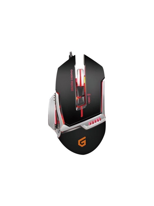 Conceptronic DJEBBEL 8 - Muis - USB - Zwart Zilver - Muis - Optisch - 8 knoppen - Zilver