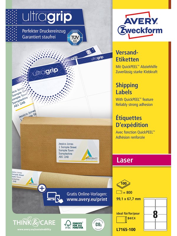Avery Addressing labels big envelopes (UltraGrip)