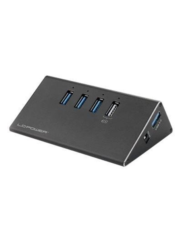 LC Power LC-HUB-ALU-2B-4 - hub - 4 ports USB hub - 4 - USB 3.2 - Zwart