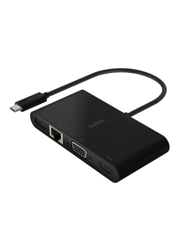 Belkin USB-C multimedia oplaadadapter - 100 W (HDMI 4k, VGA, Gigabit Ethernet, USB-A 3.0)