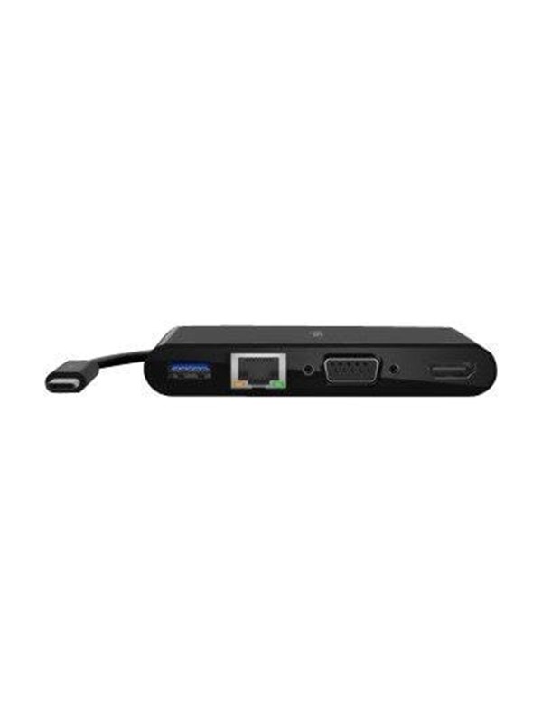 Belkin USB-C Multimedia Adapter – 4K HDMI, 100W PD, USB-A 3.0, Gigabit Ethernet, SD/microSD, 3.5mm Audio, Compatibel met MacBook, iPad, Windows, Chromebook