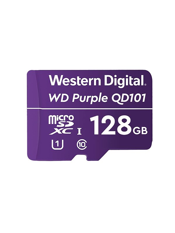 Western Digital WDD128G1P0C WD Purple 128GB microSD geheugenkaart voor bewakingscamera's