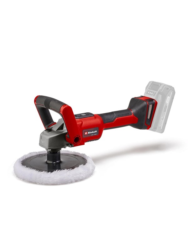 Einhell Accu Polijst-/Schuurmachine CE-CP 18/180 Li E BL Solo - Power X-Change - 18 V/Li-ion - 500-3.000 t/min - Ø180 mm - Incl. 2x polijstdoek, 6x schuurvellen (2x K60/2x K80/2x K120) - Excl. accu en lader