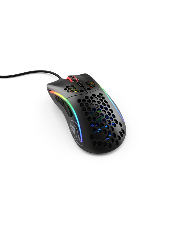 Glorious Model D- (Small) - Mat zwart - Gaming muis - Optisch - 6 knoppen - Zwart met RGB-licht