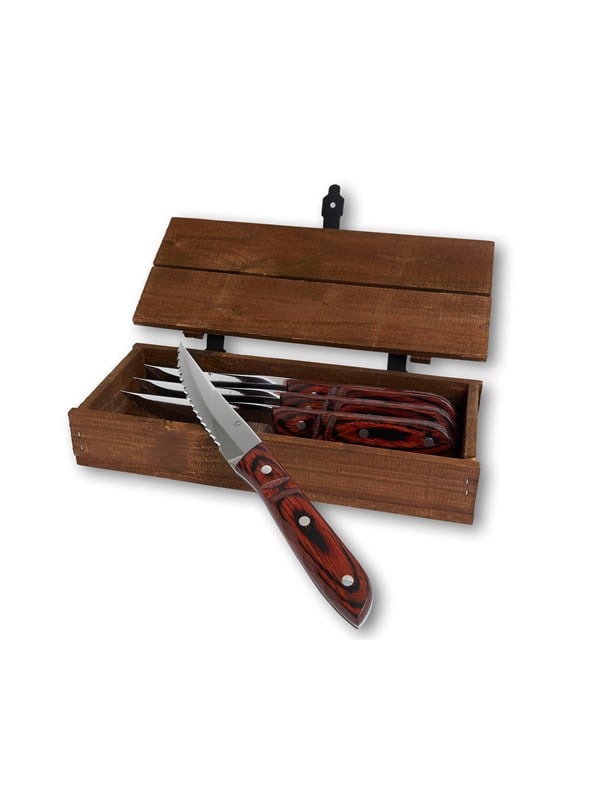 Gense Old Farmer Classic Steakmes XL 23,5 cm 4 stuks Wood/Steel