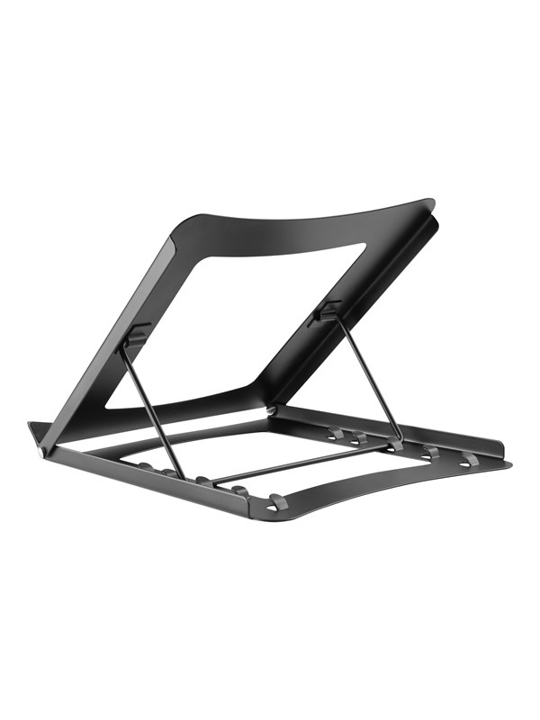 Deltaco DELO-0200 Laptop/Tablet Standaard - Opvouwbaar/Verstelbaar - 10-15 inch - Zwart Staal