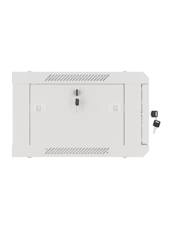 Lanberg - 19 Inch Wandrack - 6U - 600 x 450 mm - Grijs - Glazen Deur - Zelfmontage Rackkast V2