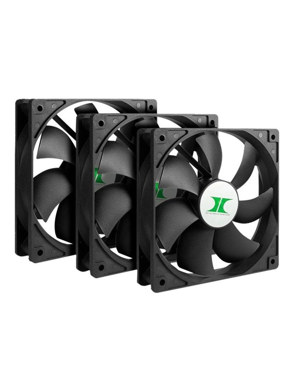 Inter-Tech Lüfter 120*120*25 IPC Fan Set 3xLüfter - Case ventilator - 120mm - Black