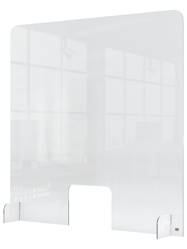 Nobo Skrankedeler akryl med åbning 70x85cm