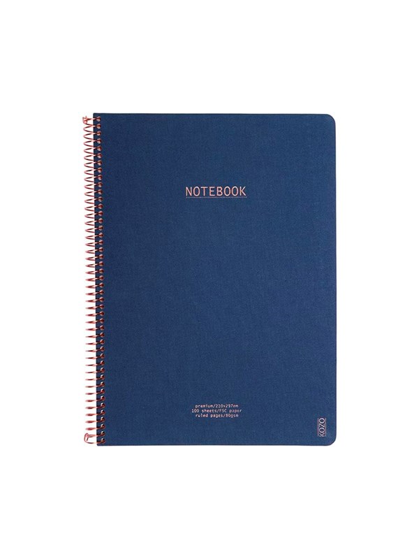 KOZO Premium notitieboek A4 marineblauw 100 stuks 80g.