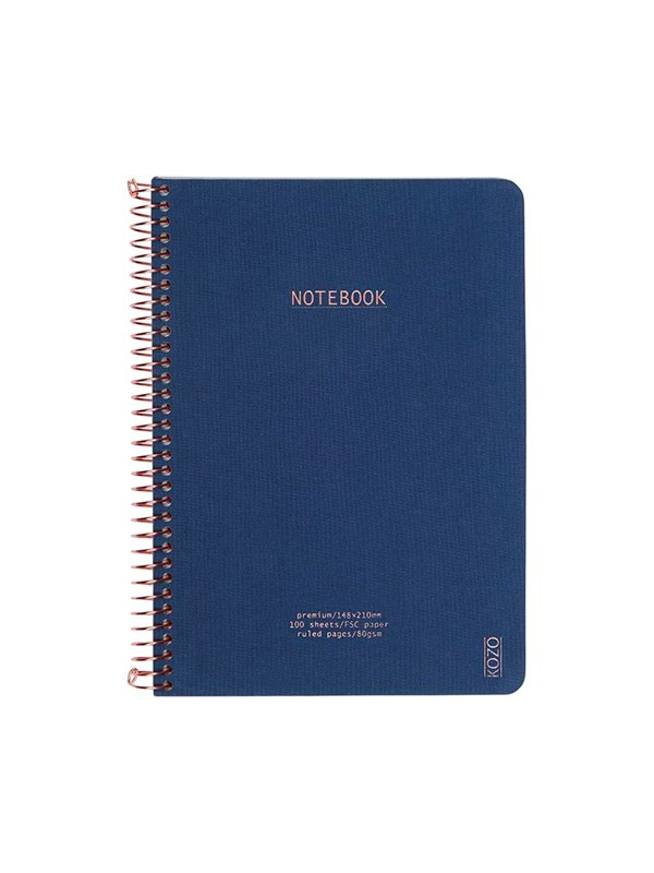 KOZO Premium Notebook A5 navy 100 pcs 80g.