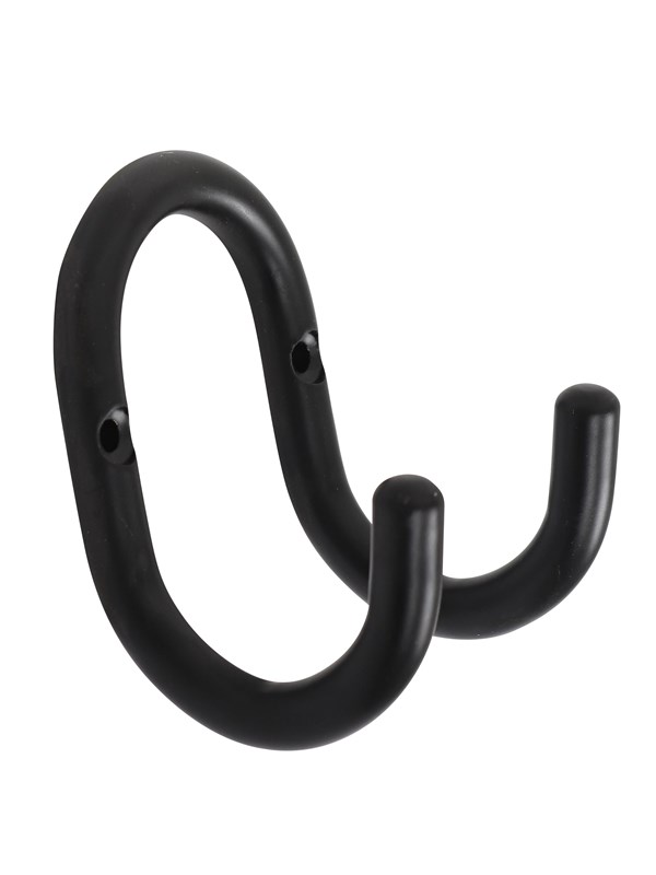 Home>it Hat hook double A3 - Zwart