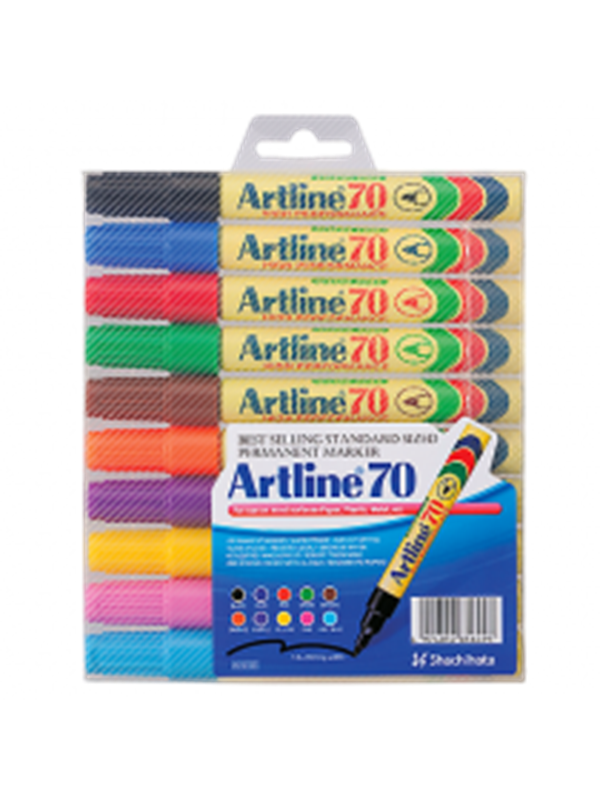 Artline EK70/10W Permanente as kleuren - 10 stuks