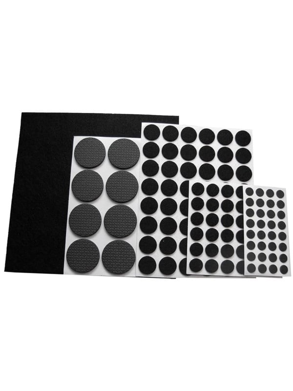Home>it Felt pad kit - x 125 assorted - Zwart