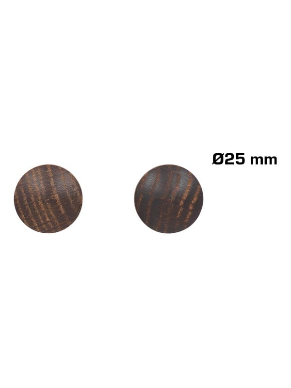 Home>it Houten knop Ø25 mm - gerookt eikenhout - 2 stuks.