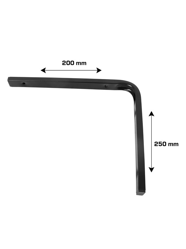 Home>it Shelf bracket F profile 200 x 250mm - Zwart