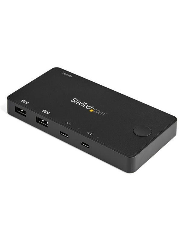 StarTech.com 2 Port USB-C KVM Schakelaar - 4K 60Hz HDMI - Compact UHD PC KVM Schakelaar w/USB Type C Cables - Bus Powered MacBook ThinkPad - KVM / audio Schakelaar - 2 ports