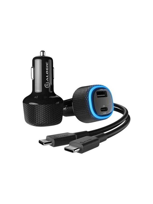 ALOGIC Snelle 2-poorts USB-A + USB-C autolader 12W + 45W