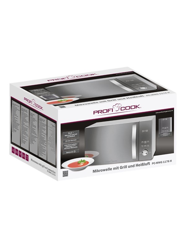 ProfiCook PC-MWG 1176 H - microwave oven with convection and grill - freestanding - Zilver