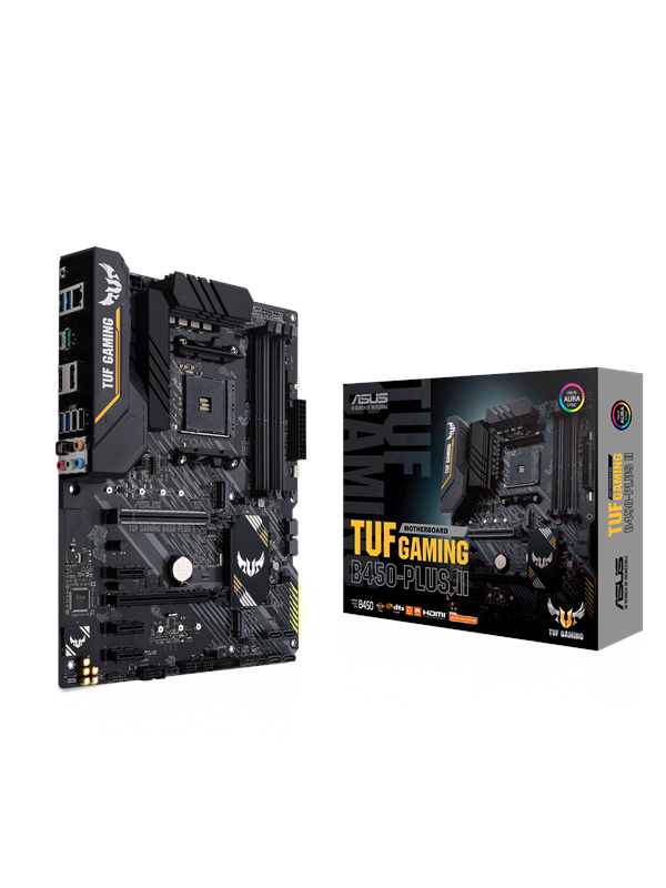 Asus TUF GAMING B450-PLUS II Moederbord Socket AMD AM4 Vormfactor ATX Moederbord chipset AMD® B450